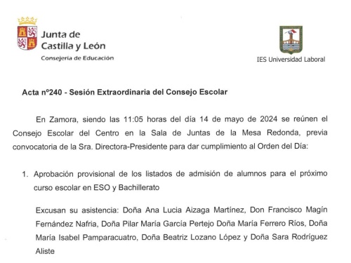 imagen principal Listado definitivo de admitidos en ESO y Bachillerato para el curso 2024-2025